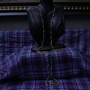 Long Vintage Rose Crocheted Necklace